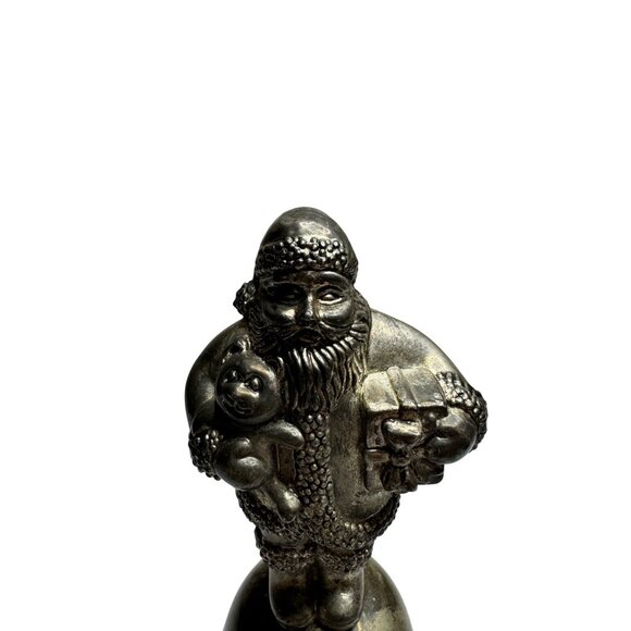 Silver Plate Metal Santa Christmas Bell Nice Chime 1996 Vintage Unbranded - Picture 5 of 6